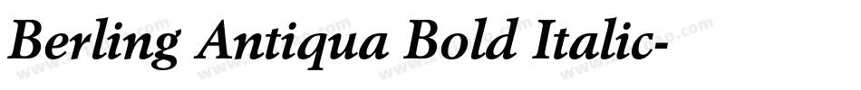 Berling Antiqua Bold Italic字体转换